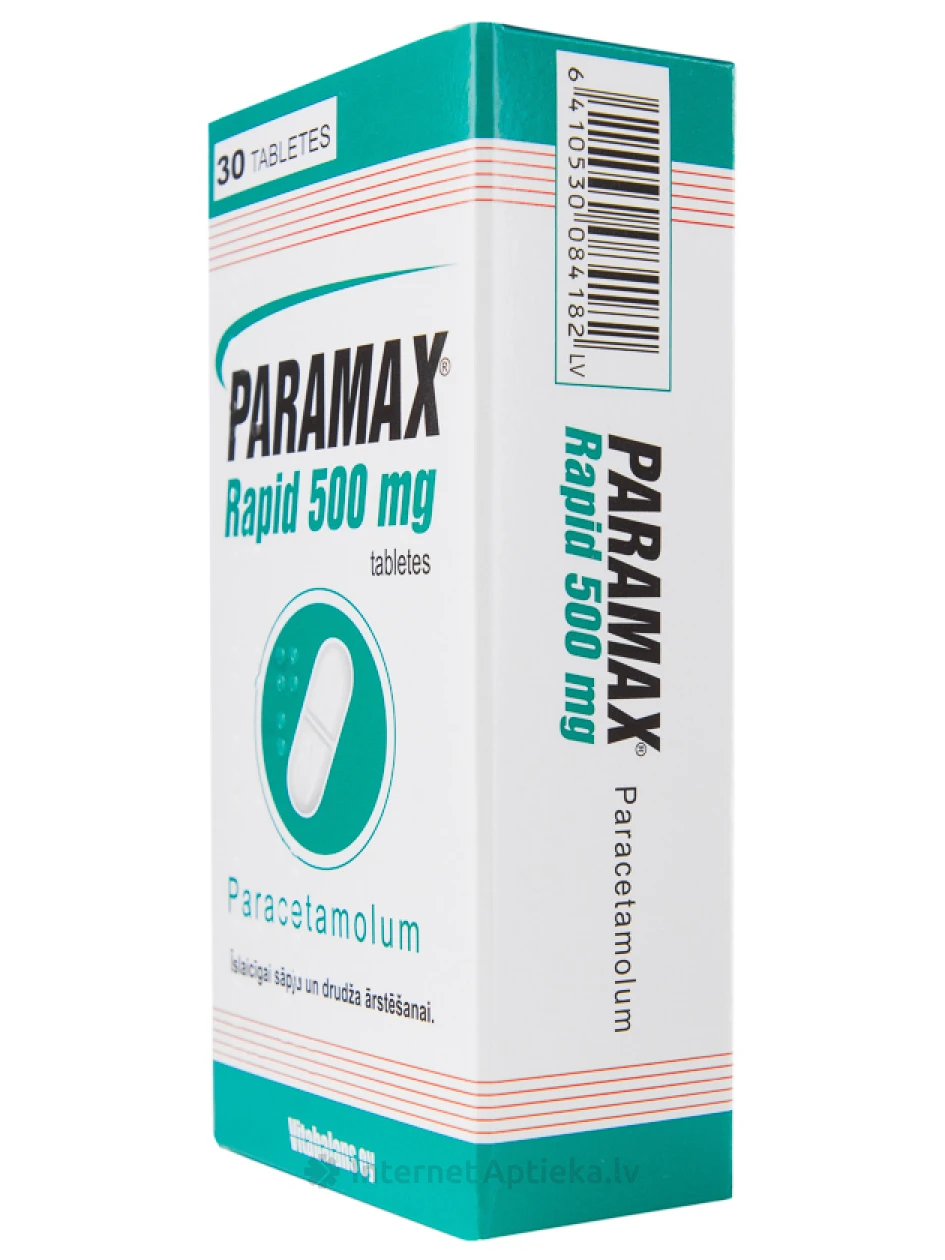 Paramax Rapid Paratsetamool 500 mg, 30 tabletti | internetaptieka.lv