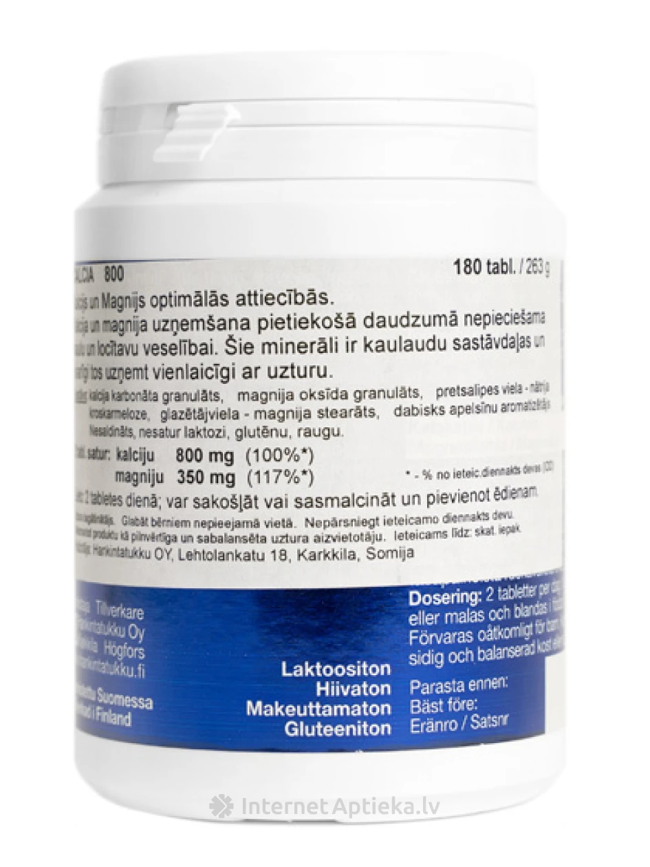 Calcia 800, 180 tabletes | internetaptieka.lv
