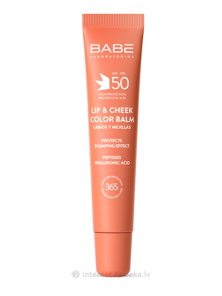 Babē LIP&Cheek SPF50 huulepalsam Virsik, 20 ml | internetaptieka.lv