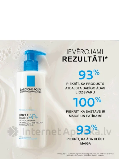 La Roche Posay Lipikar Syndet AP+ Очищающий крем для лица и тела, 400 мл | internetaptieka.lv
