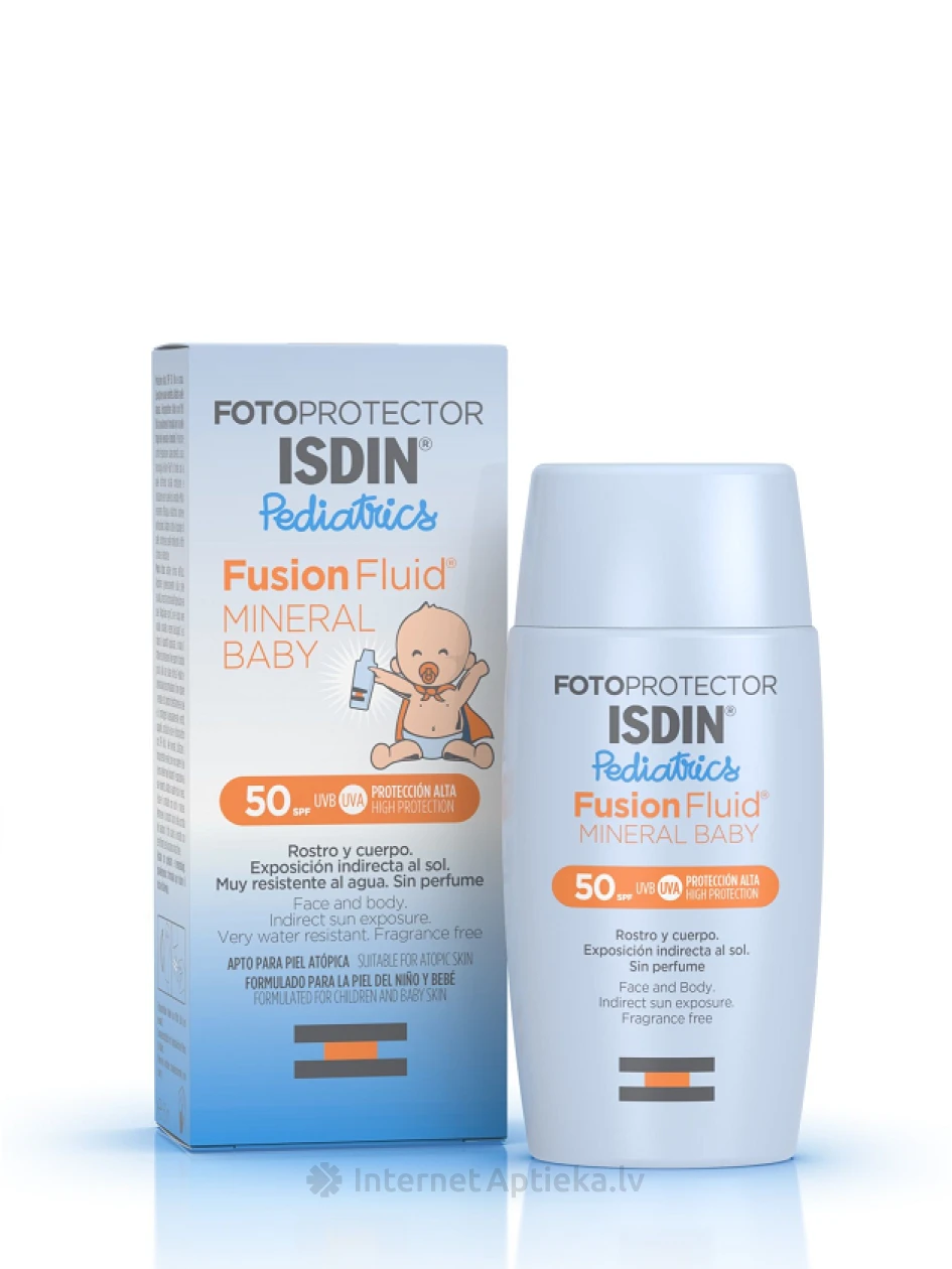 ISDIN Fotoprotector Pediatrics SPF50 Mineral Baby солнцезащитное средство, 50 мл | internetaptieka.lv