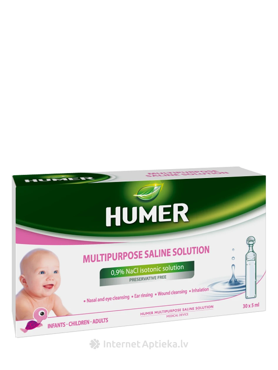 HUMER многофункциональный физиологический раствор, 30 флаконов | internetaptieka.lv