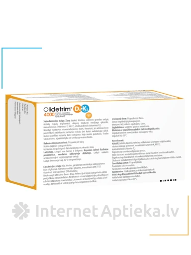 Olidetrim 4000 D3 + K2 Omega-3, 30 kapslit | internetaptieka.lv