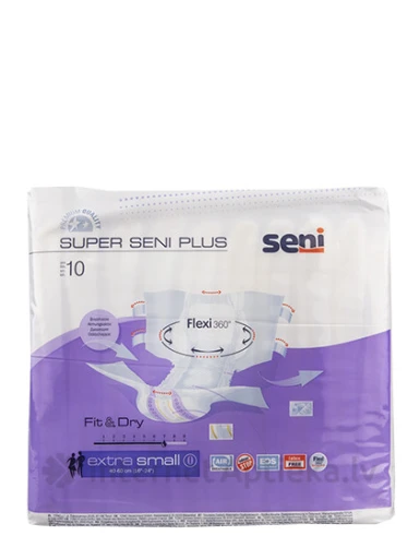 Seni Super Plus Extra Small autiņbikses, 10 gb. | internetaptieka.lv
