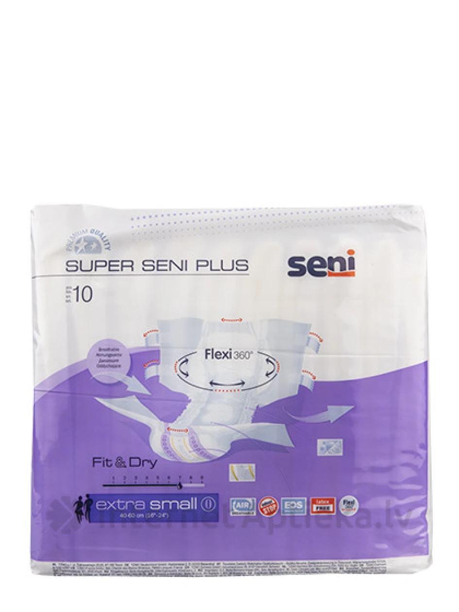 Seni Super Plus Extra Small подгузники, 10 шт. | internetaptieka.lv