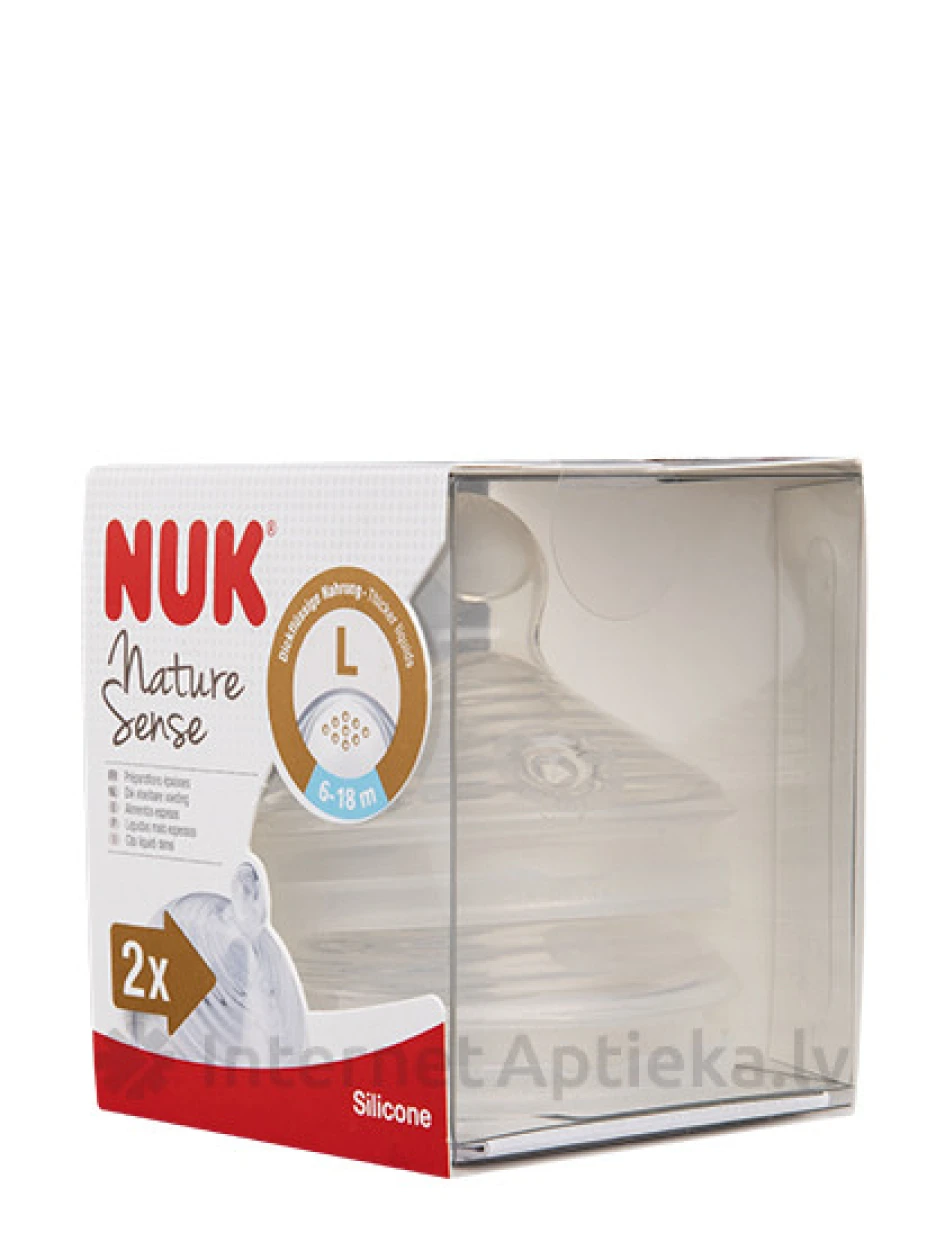 Nuk Nature Sense pudeli lutt pudrule 6-18m, 2 tk. | internetaptieka.lv