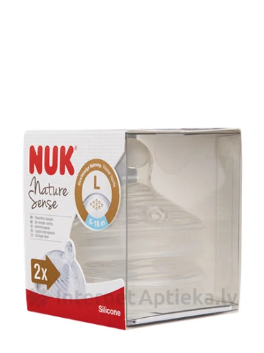 Nuk Nature Sense pudeli lutt pudrule 6-18m, 2 tk. | internetaptieka.lv