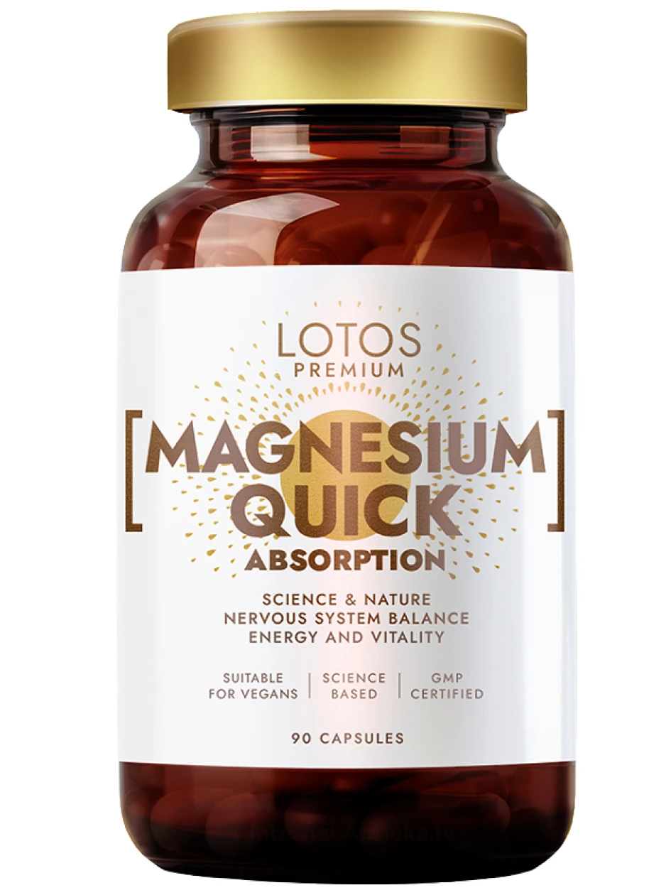 LOTOS PREMIUM Magnesium Quick Absorption, 90 kapslit | internetaptieka.lv