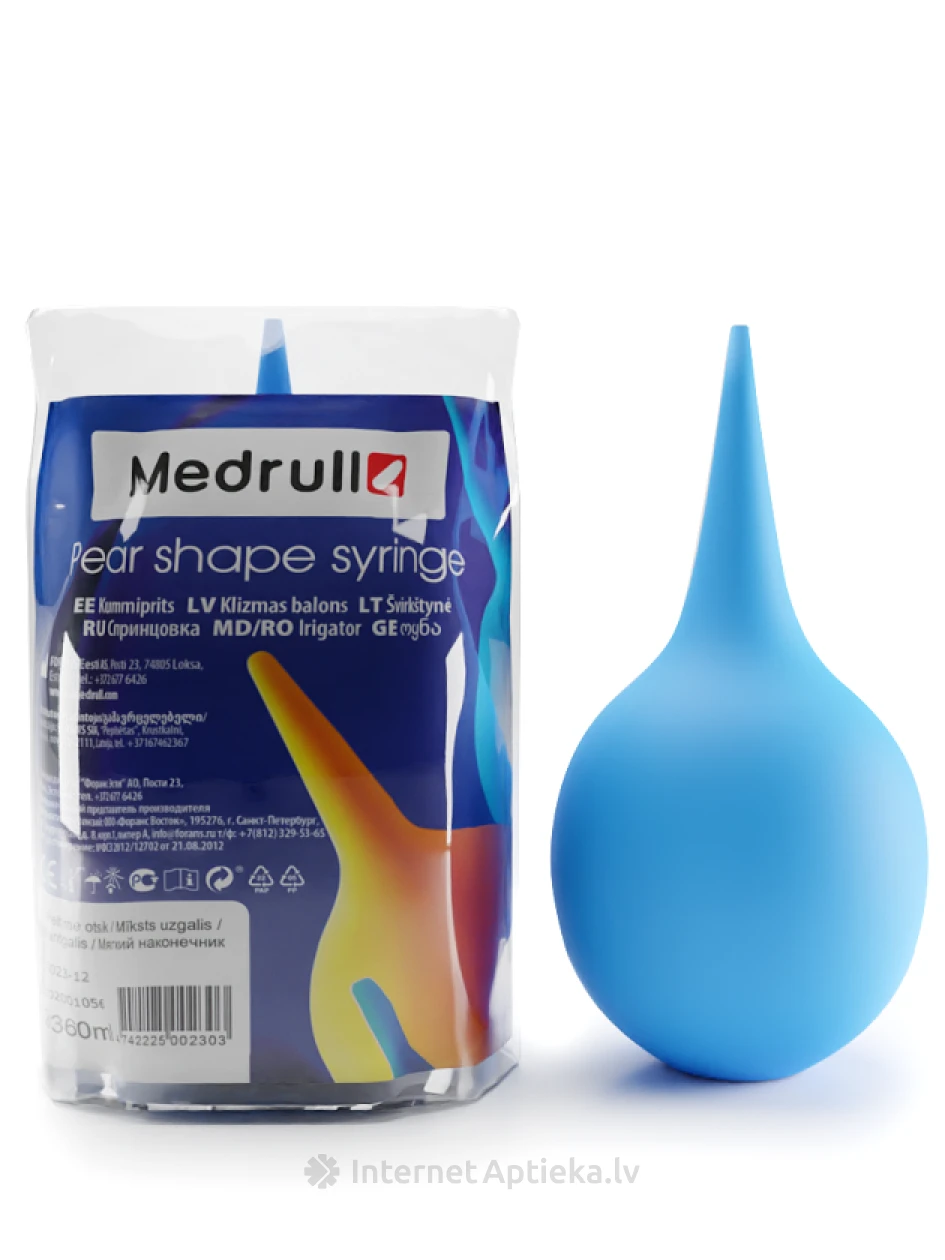 Medrull клизма (спринцовка) с мягким наконечником nr.12, 12 шт. | internetaptieka.lv