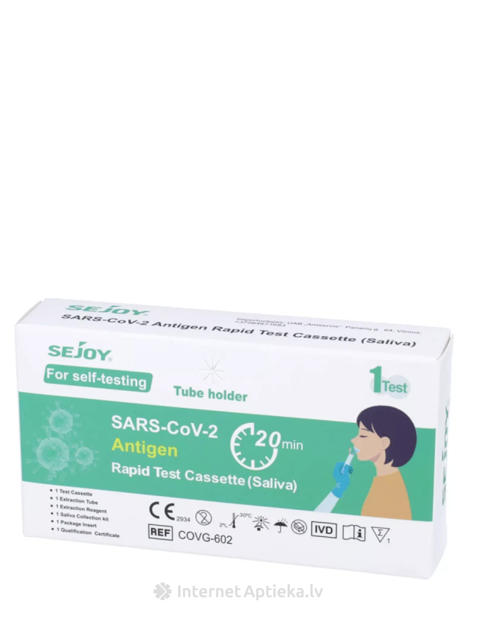 Sejoy Tests SARS-CoV-2 (siekalu), 1 gb. | internetaptieka.lv