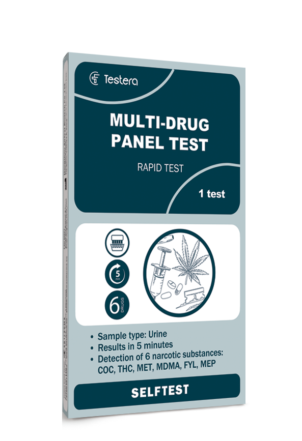 Testera Vairāku narkotiku paneļa tests (6