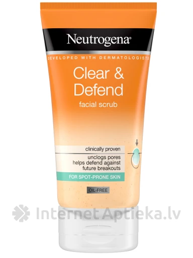 NEUTROGENA Clear&Defend näokoorija, 150 ml | internetaptieka.lv