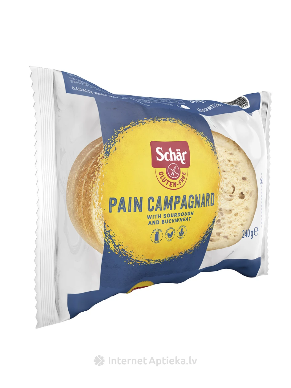 Schär Pain Campagnard bezglutēna saldskābā maize, 240 g | internetaptieka.lv