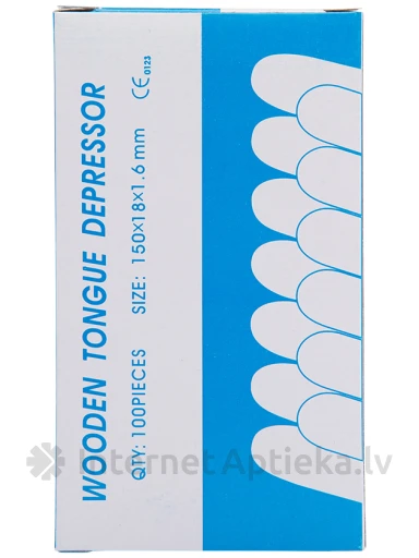 Olko puidust spaatlid 150mm x 18mm x 1,6mm, 100 tk. | internetaptieka.lv