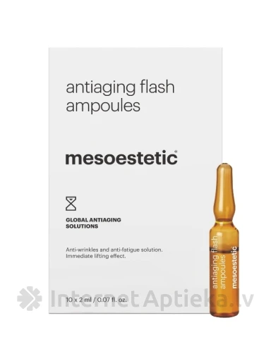 Mesoestetic antiaging flash pretnovecošanās ampulas, 10 x 2 ml | internetaptieka.lv