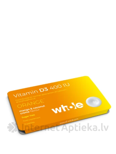WHOLE vitamīnu pastilas - D3 vitamīns, 15 gb. | internetaptieka.lv