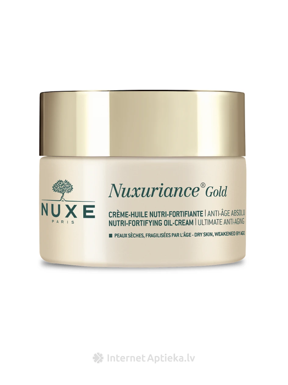 Питательный-укрепляющий, максимально от старения защищающий масляный крем Nuxuriance Gold Nutri-fortifying oil cream ultimate anti-aging,, 50 мл | internetaptieka.lv