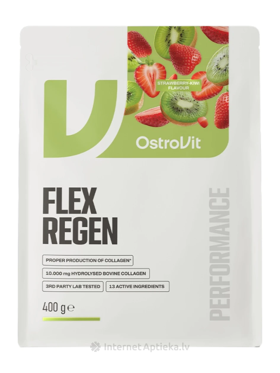 OstroVit Flex Regen Pulveris (strawberry-kiwi), 400 g | internetaptieka.lv