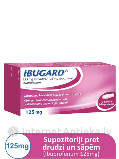 Ibugard 125 мг, 10 суппозиториев | internetaptieka.lv