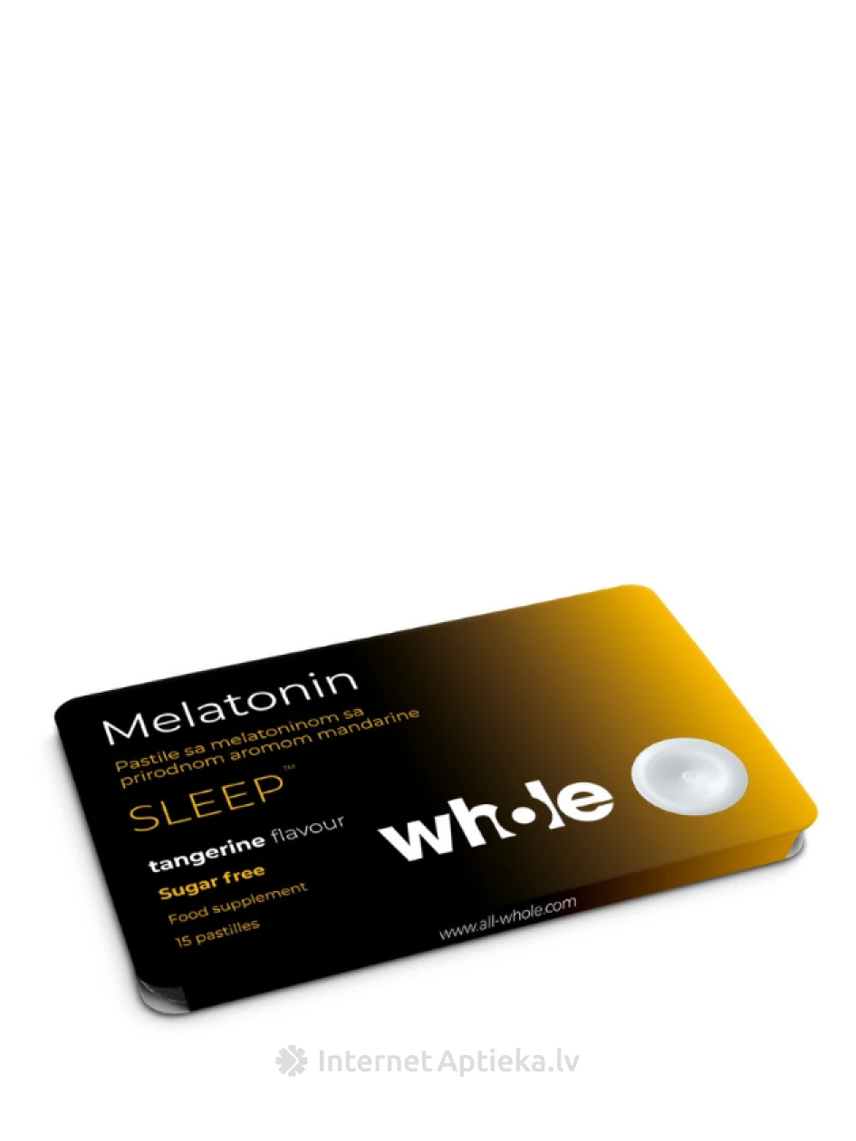 WHOLE vitamiini pastillid - melatoniin, 15 tk. | internetaptieka.lv