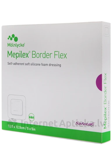 Mepilex Border Flex plaaster 12,5 x 12,5 cm, 5 tk. | internetaptieka.lv