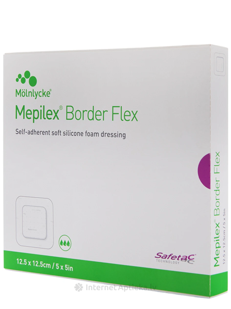 Mepilex Border Flex plaaster 12,5 x 12,5 cm, 5 tk. | internetaptieka.lv