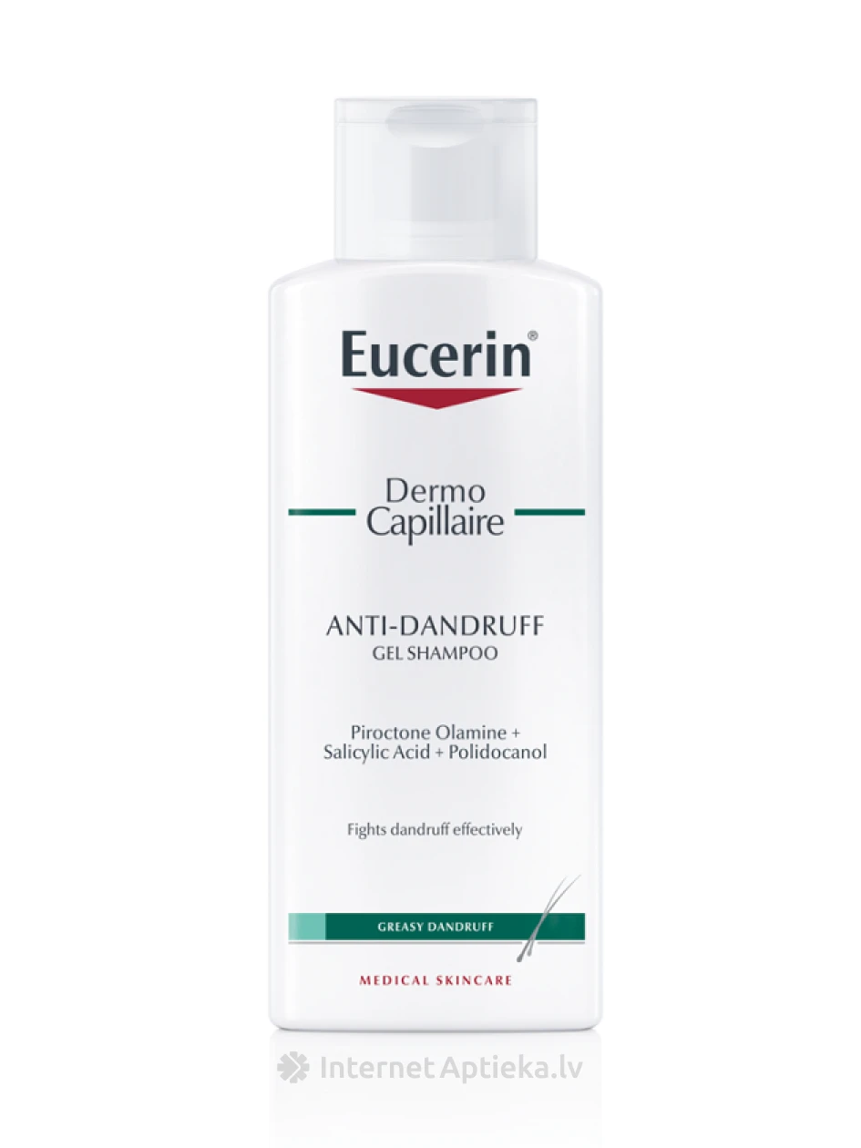 Eucerin Dermo Capillaire pretblaugznu šampūns taukainam skalpam, 250 ml | internetaptieka.lv