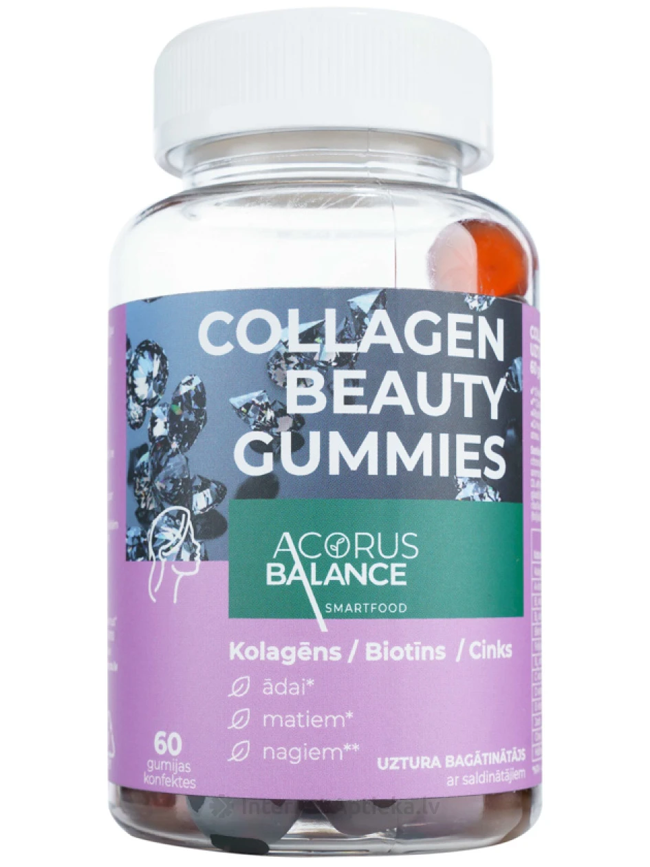 Acorus balance Collagen Beauty gummies, 2gx60 pastilas | internetaptieka.lv