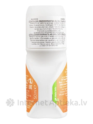 Weleda deodorant 24h Roll-On astelpajuõliga, 50 ml | internetaptieka.lv