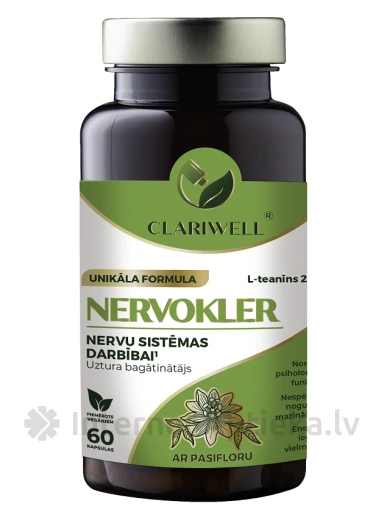 CLARIWELL Nervokler, 60 капсул | internetaptieka.lv