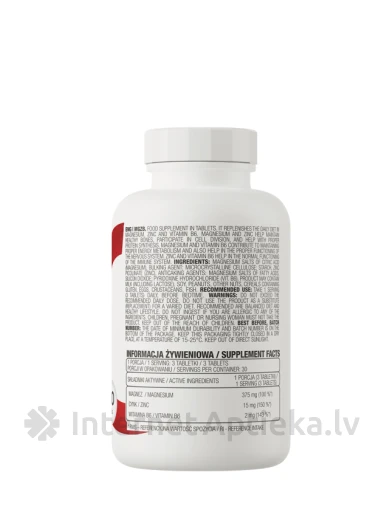 OstroVit MgZn tabletes, 90 gb. | internetaptieka.lv