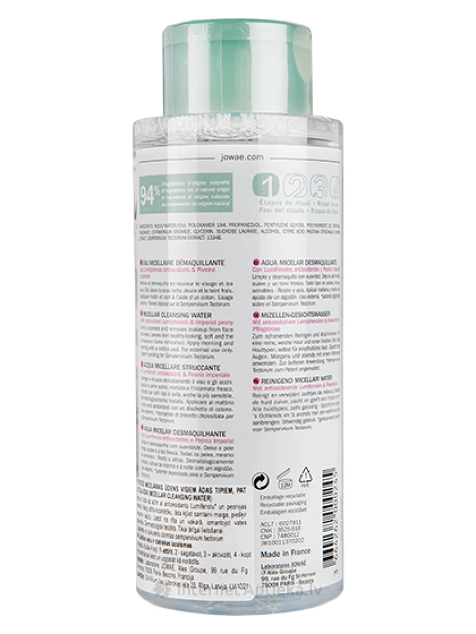 Jowae Cleansing Water micelārais ūdens, 400 ml | internetaptieka.lv