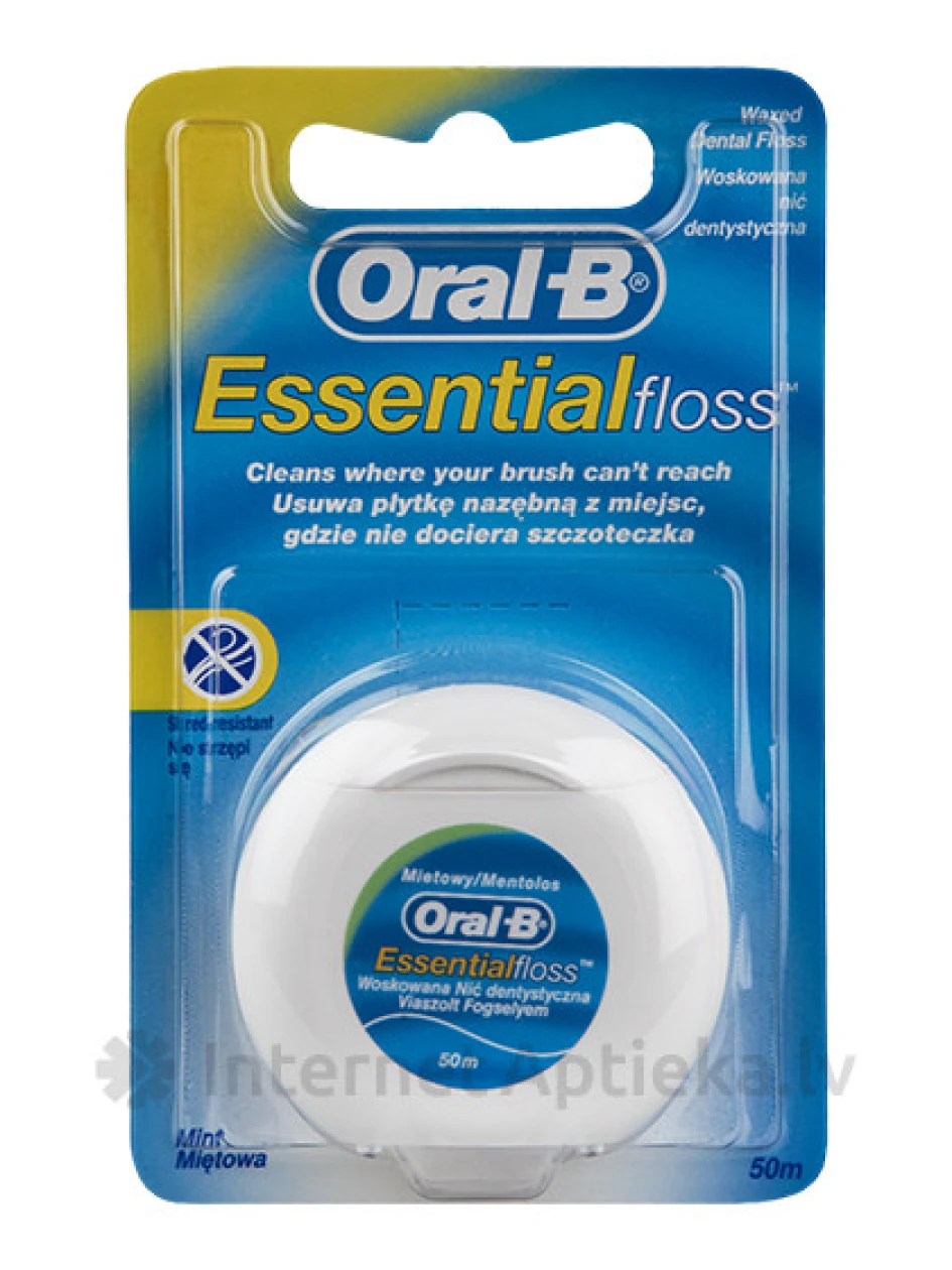 Oral-B Essential Floss Zobu diegs, 50 m | internetaptieka.lv