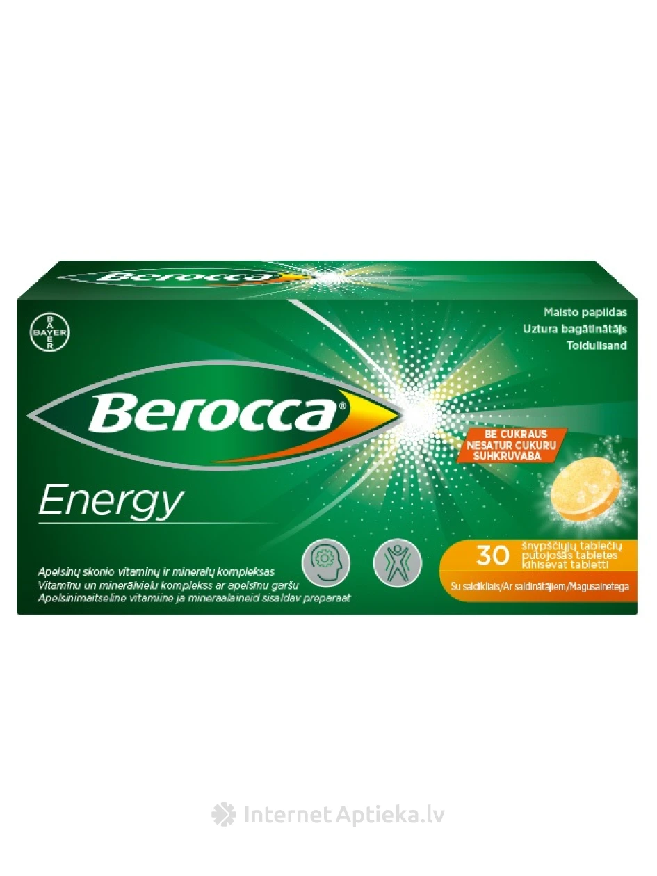 Berocca Energy kihisevad tabletid | internetaptieka.lv