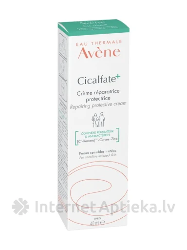 AVENE CICALFATE+ ВОССТАНАВЛИВАЮЩИЙ ЗАЩИТНЫЙ КРЕМ, 40 МЛ | internetaptieka.lv