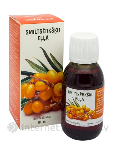 Smiltsērkšķu eļļa, 100 ml | internetaptieka.lv