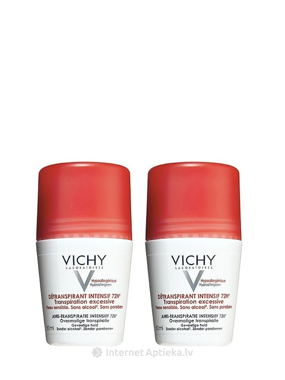 Vichy Anti-Perspirant Intensive 72H Excessive Sweating intensiivne higistamisvastane, 2 x 50 ml | internetaptieka.lv