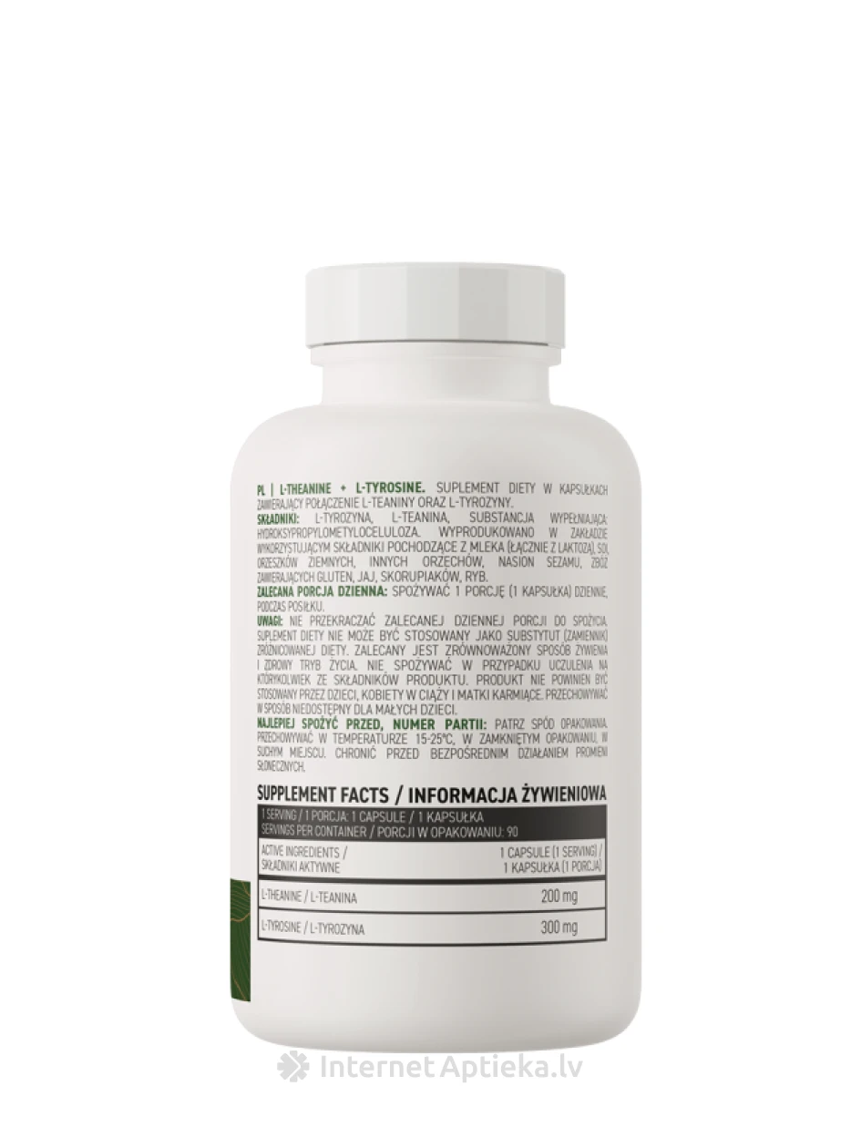 OstroVit L-Theanine + L-Tyrosine VEGE kapsulas, 90 gb. | internetaptieka.lv