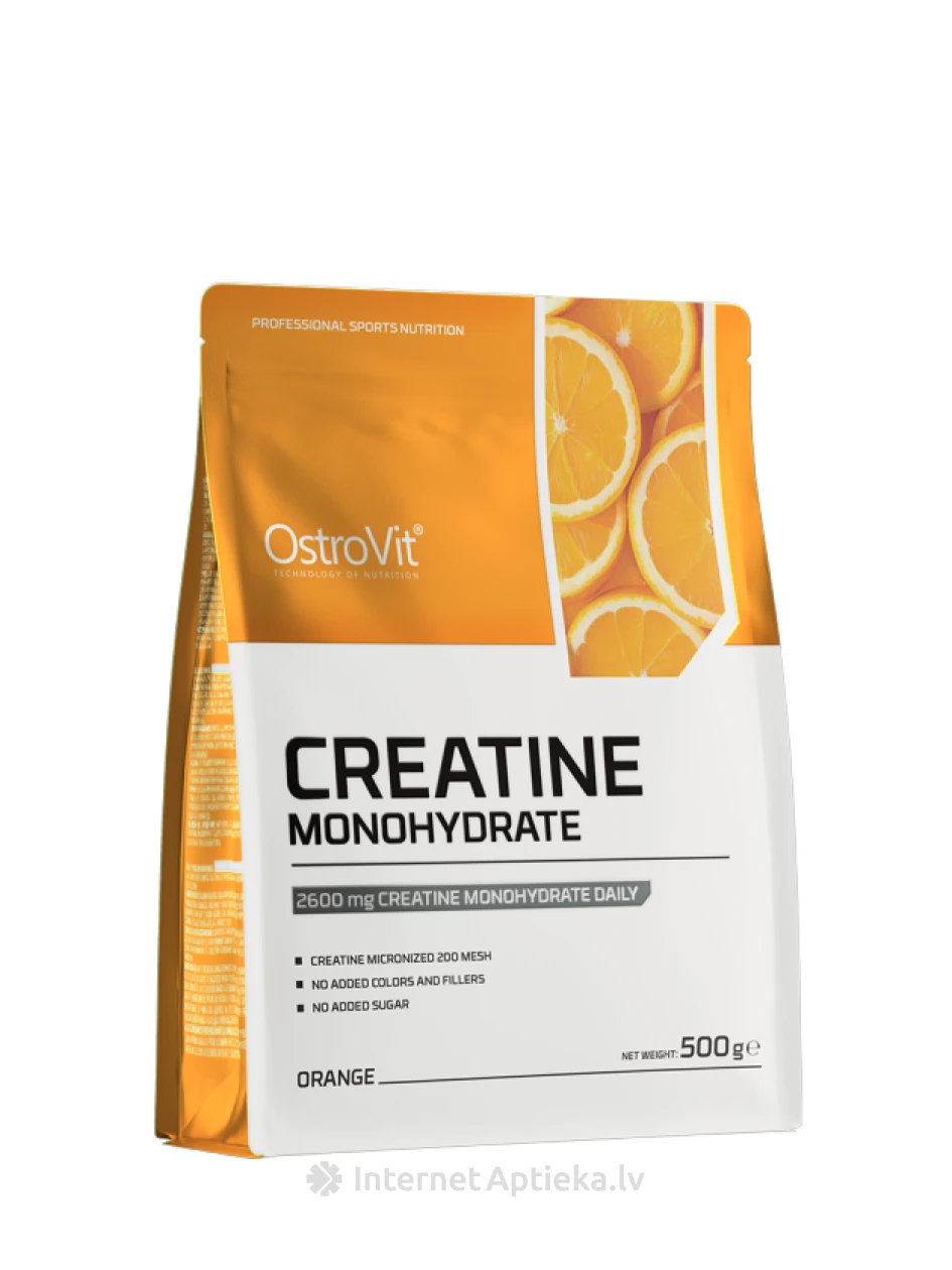 OstroVit Creatine Monohydrate (orange, sport blue) pulveris, 500 g | internetaptieka.lv