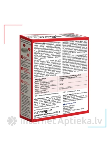 Supmagnit Magnijs 364 mg, 30 tabletes | internetaptieka.lv