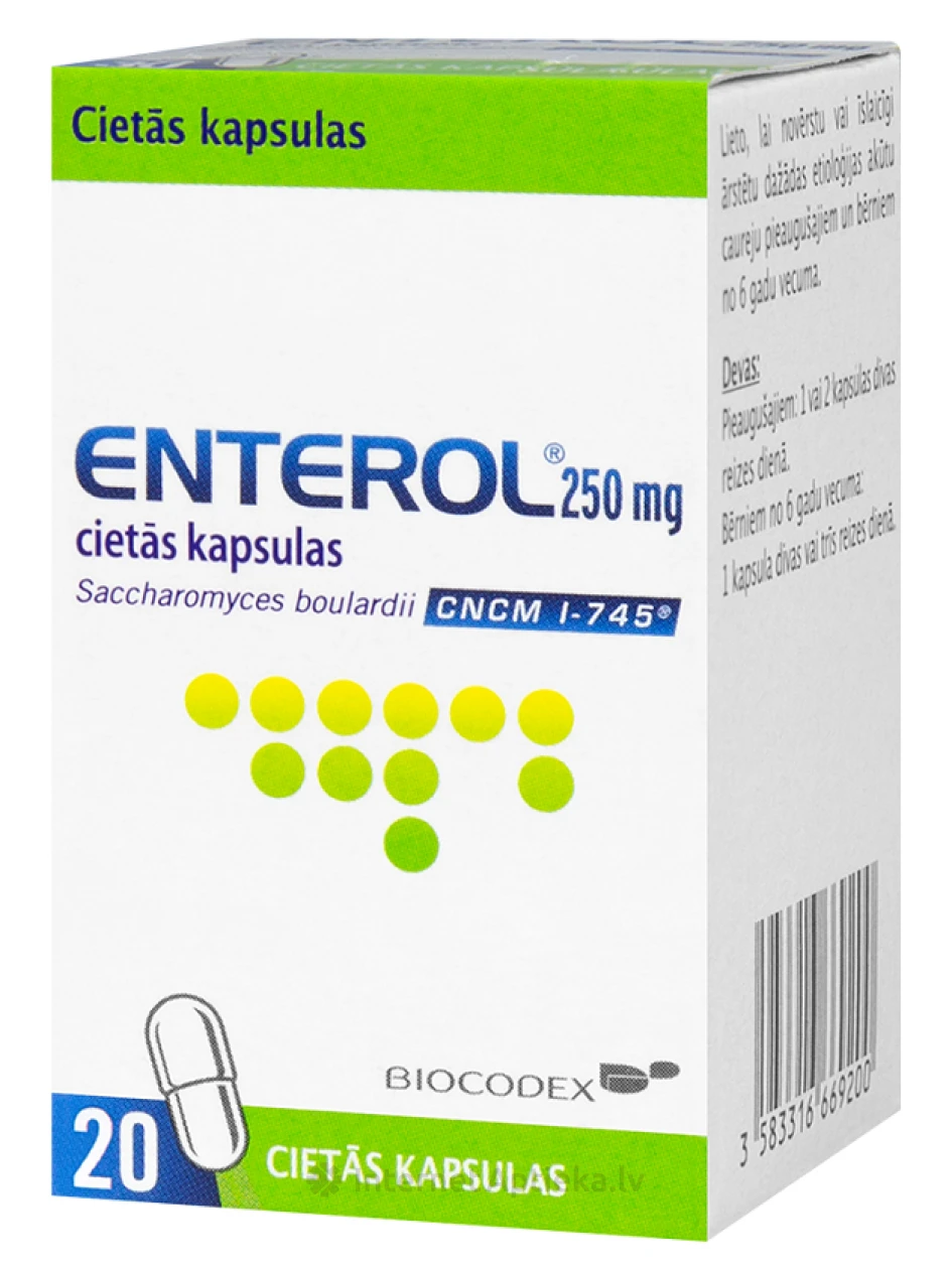 Enterol 250 mg, 20 kapsulas | internetaptieka.lv