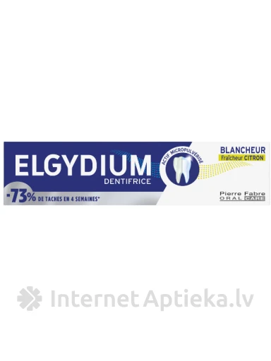 Elgydium Whitening Cool Lemon Zobu pasta balinošā, citronu, 75 ml | internetaptieka.lv