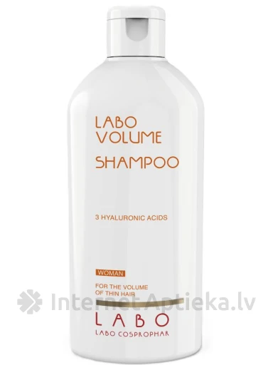 LABO VOLUME SPECIĀLS ŠAMPŪNS MATU APJOMA PALIELINĀŠANAI SIEVIETĒM, 200 ml | internetaptieka.lv