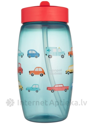 CANPOL BABIES sportinis buteliukas su sulankstomu snapeliu CARS, 400 ml | internetaptieka.lv