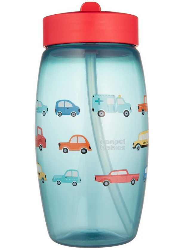 CANPOL babies sporta pudele ar saliekamu snīpi Cars, 400 ml