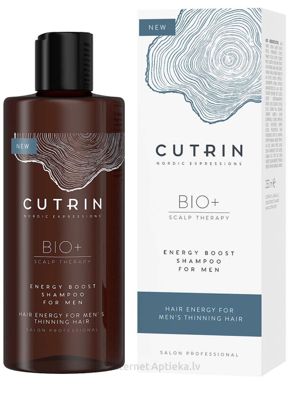 CUTRIN BIO+ Energy Boost шампунь для мужчин, 250 мл | internetaptieka.lv