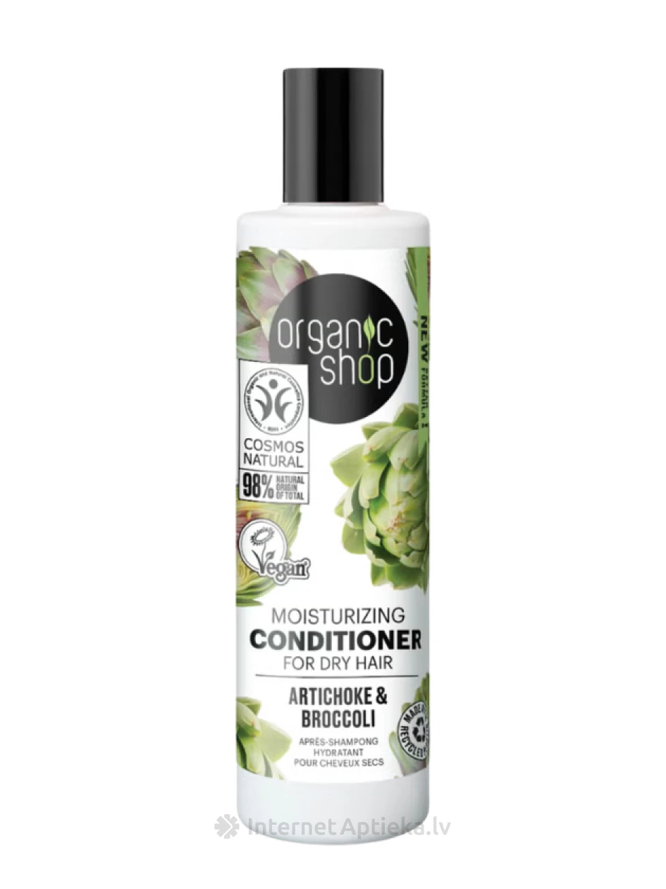 ORGANIC SHOP Atkuriamasis kondicionierius pažeistiems plaukams Avokadas ir Alyvuogė, 280 ml | internetaptieka.lv