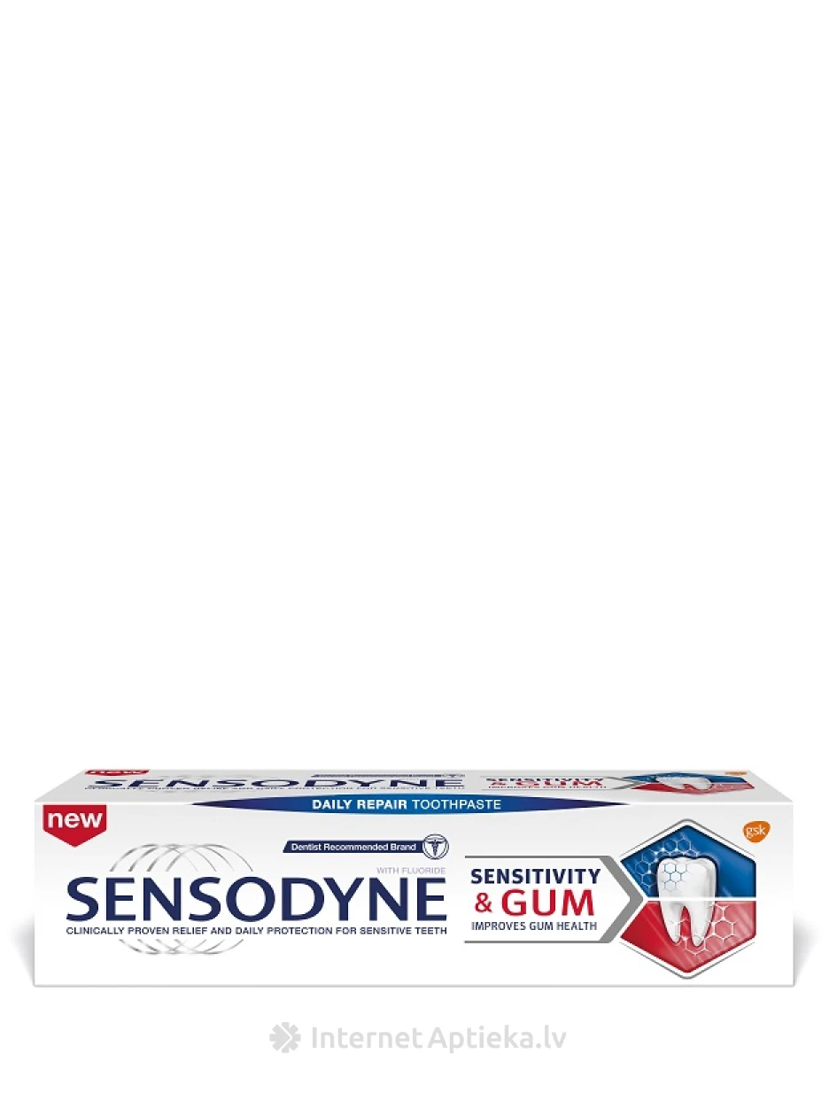 Sensodyne Sensitivity & Gum Zobu pasta smaganu veselībai, 75 ml | internetaptieka.lv
