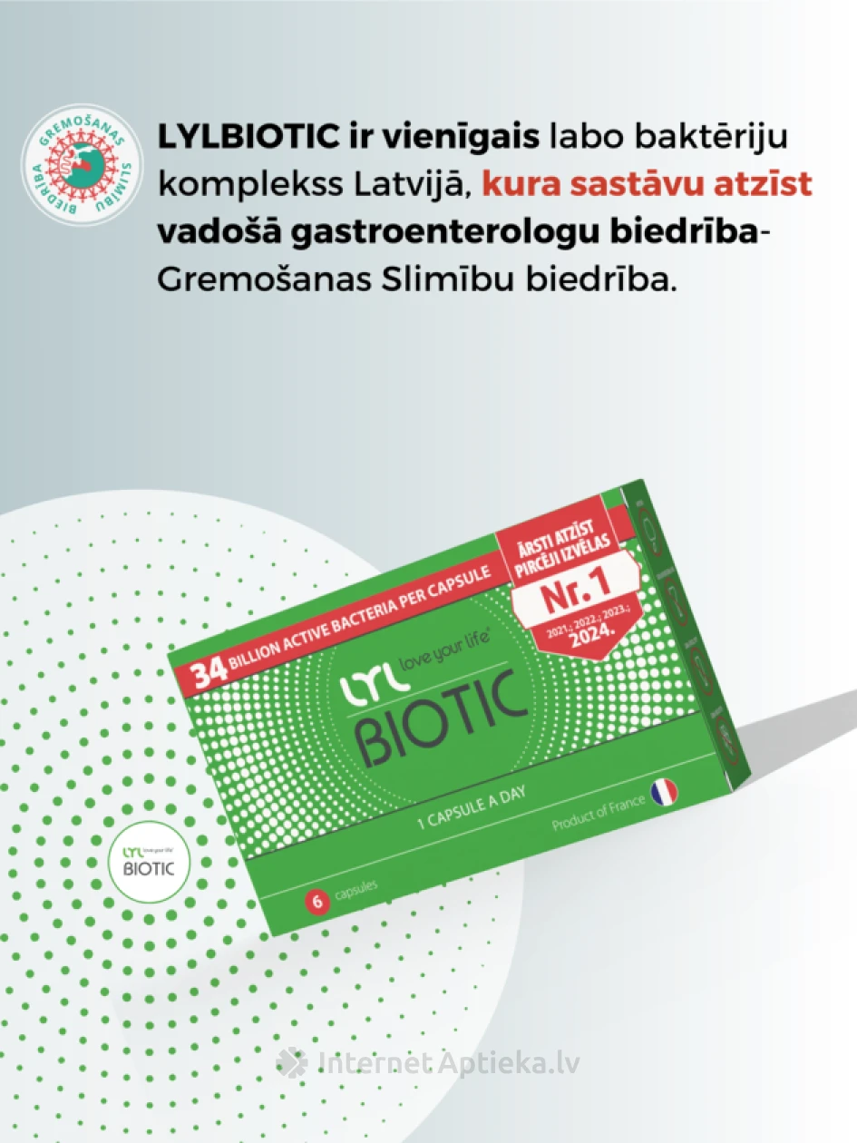 LYL BIOTIC, 6 капсул | internetaptieka.lv