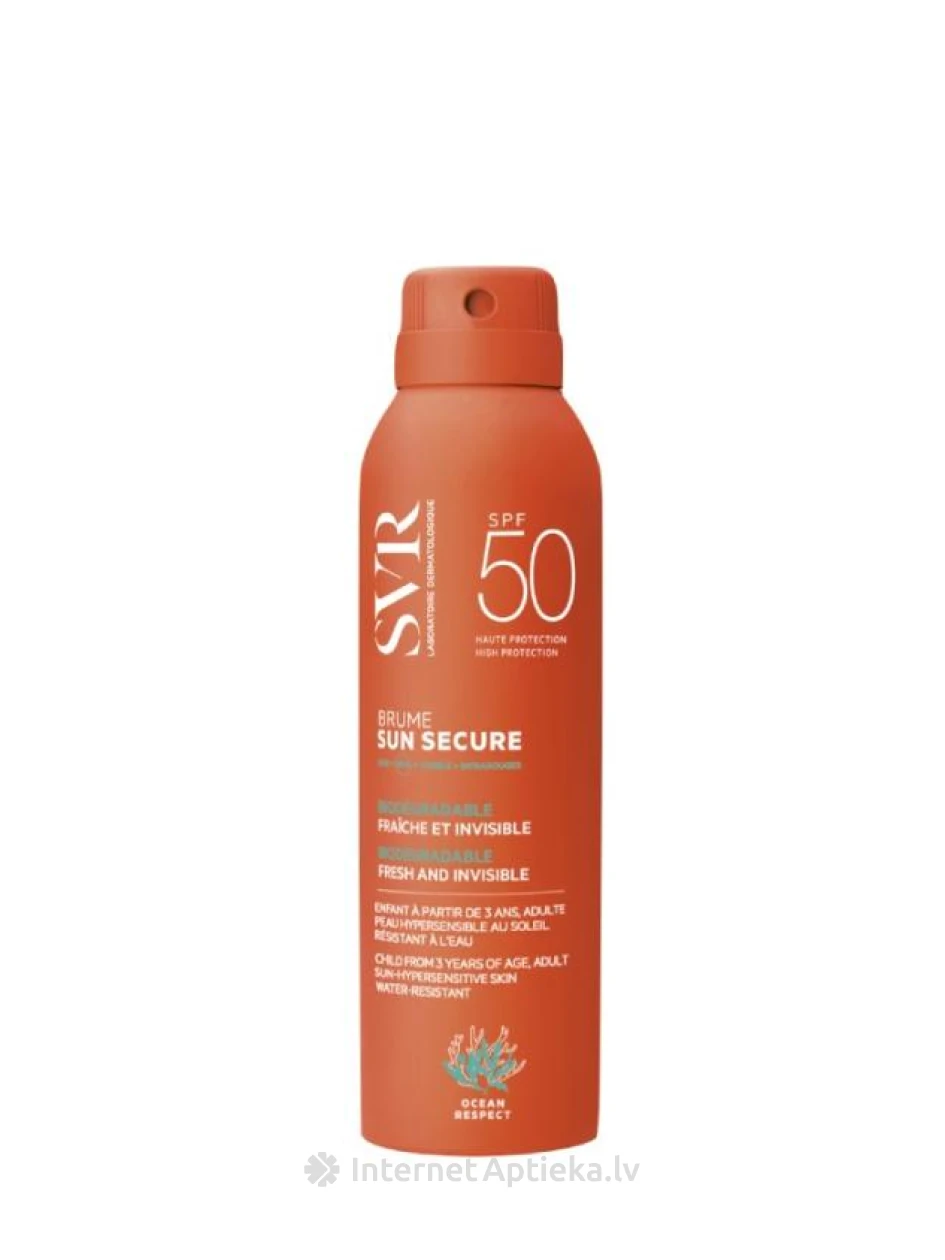 SVR SUN SECURE BRUME SPF50 распыляемый солнцезащитный крем, 200 мл | internetaptieka.lv